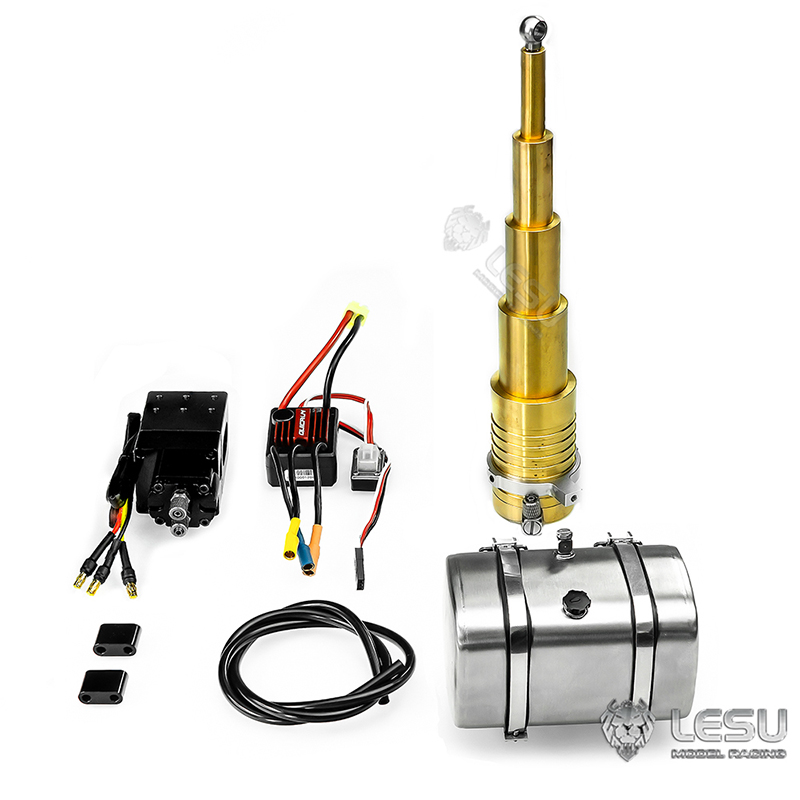 Hydraulic Floor Jack - ระบบไฮดรอลิก 1/14 LESU รถบรรทุกกระบอกยกไฮดรอลิกรุ่นการปรับเปลี่ยนชิ้นส่วน Y-1501