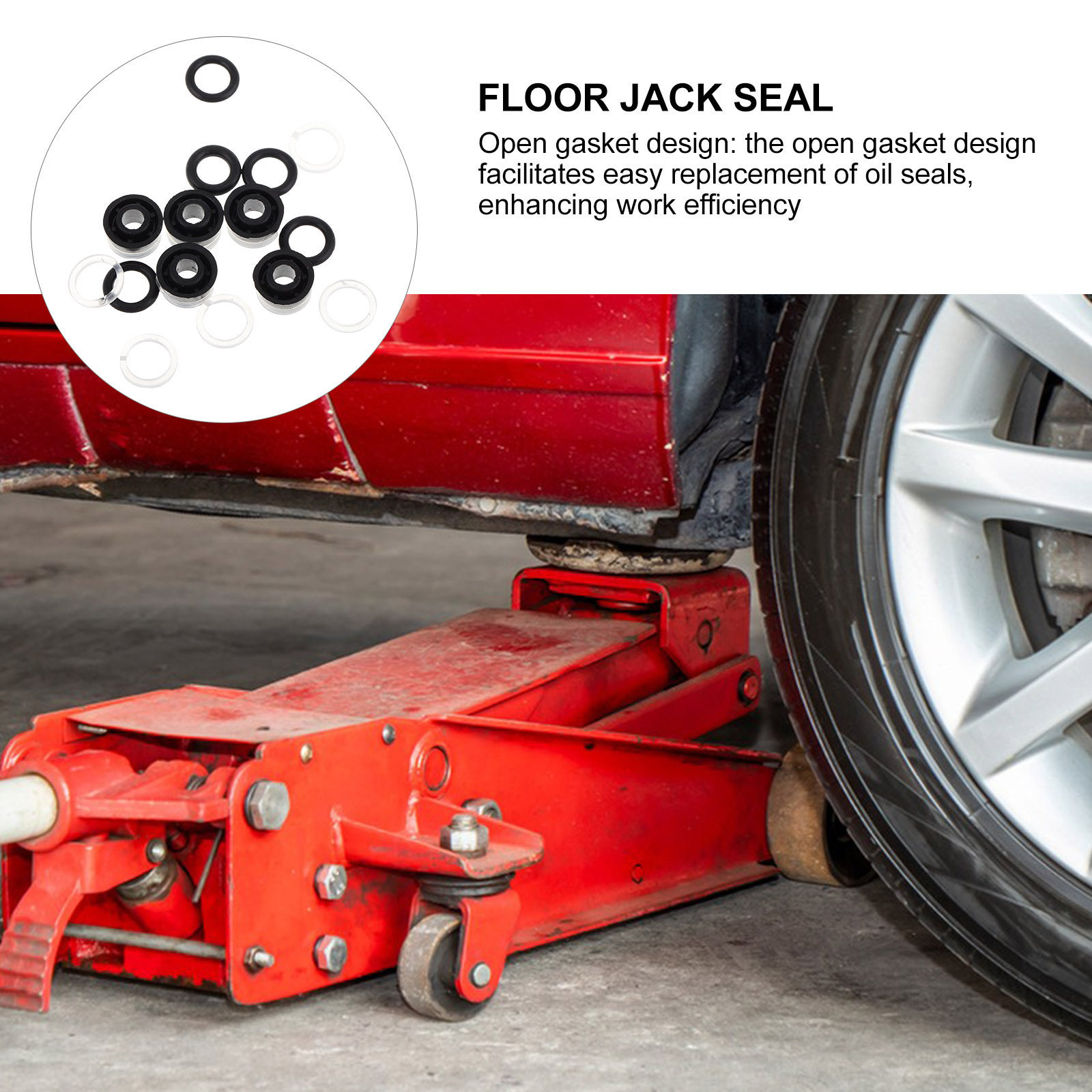 Hydraulic Floor Jack - ชุดเปลี่ยนซีลน้ำมันแจ็ค 5 ชุด แบบปะเก็นเปิด สำหรับซ่อมแจ็คยกพื้น ใช้ได้กับแจ็คไฮดรอลิก