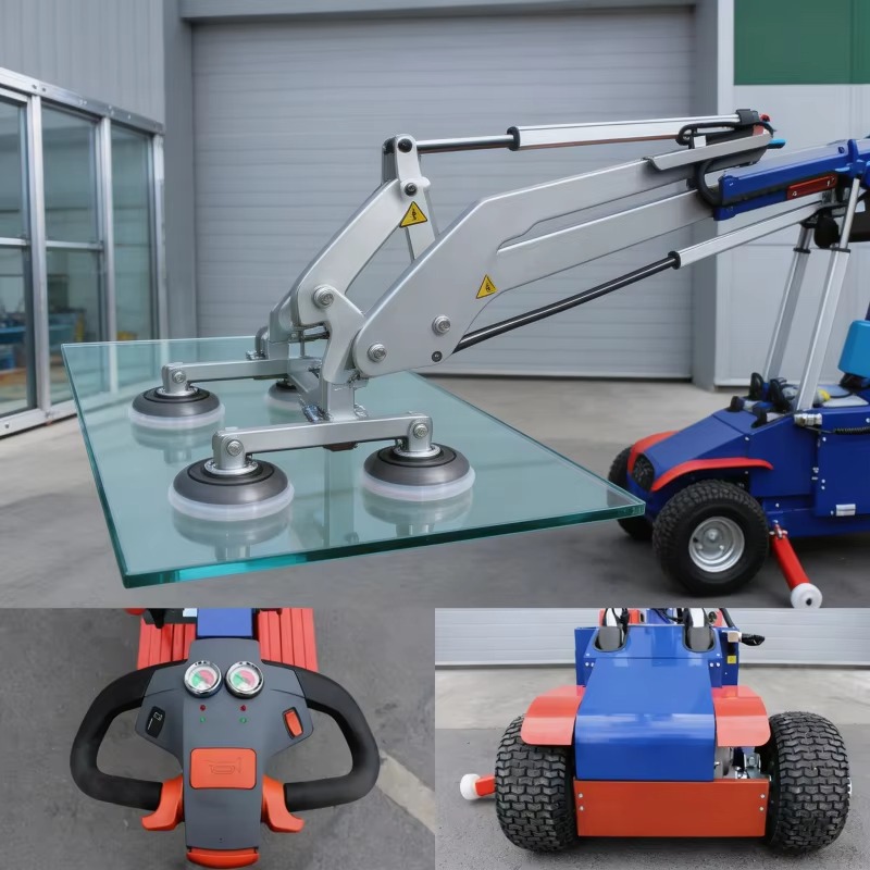 Heavy Equipment Transporter - เครื่องยกกระจกอุตสาหกรรม FOB แบบ 6 แผ่น สำหรับงานหนัก