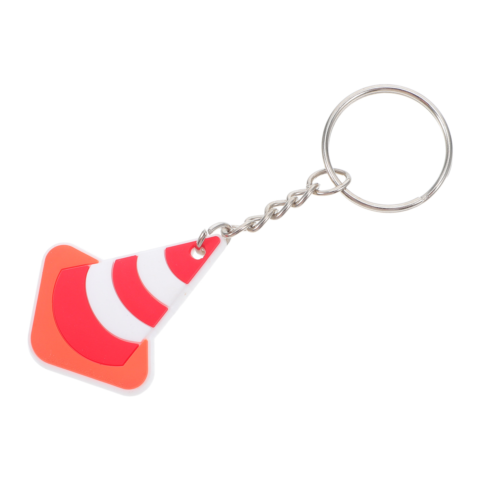 Road Traffic Cone - ชุดพวงกุญแจกรวยจราจร 10 ชิ้น สีส้มสดใส พวงกุญแจกรวยจราจรขนาดเล็กสำหรับอุปกรณ์ตกแต่งรถยนต์ พวงกุญแจสำหรับกระเป๋า