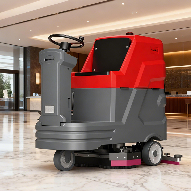 Industrial Floor Scrubber - เครื่องขัดพื้นอุตสาหกรรมไร้สายแบบขับเคลื่อนด้วยแบตเตอรี่สำหรับทำความสะอาดพื้นยิมและพื้นเชิงพาณิชย์