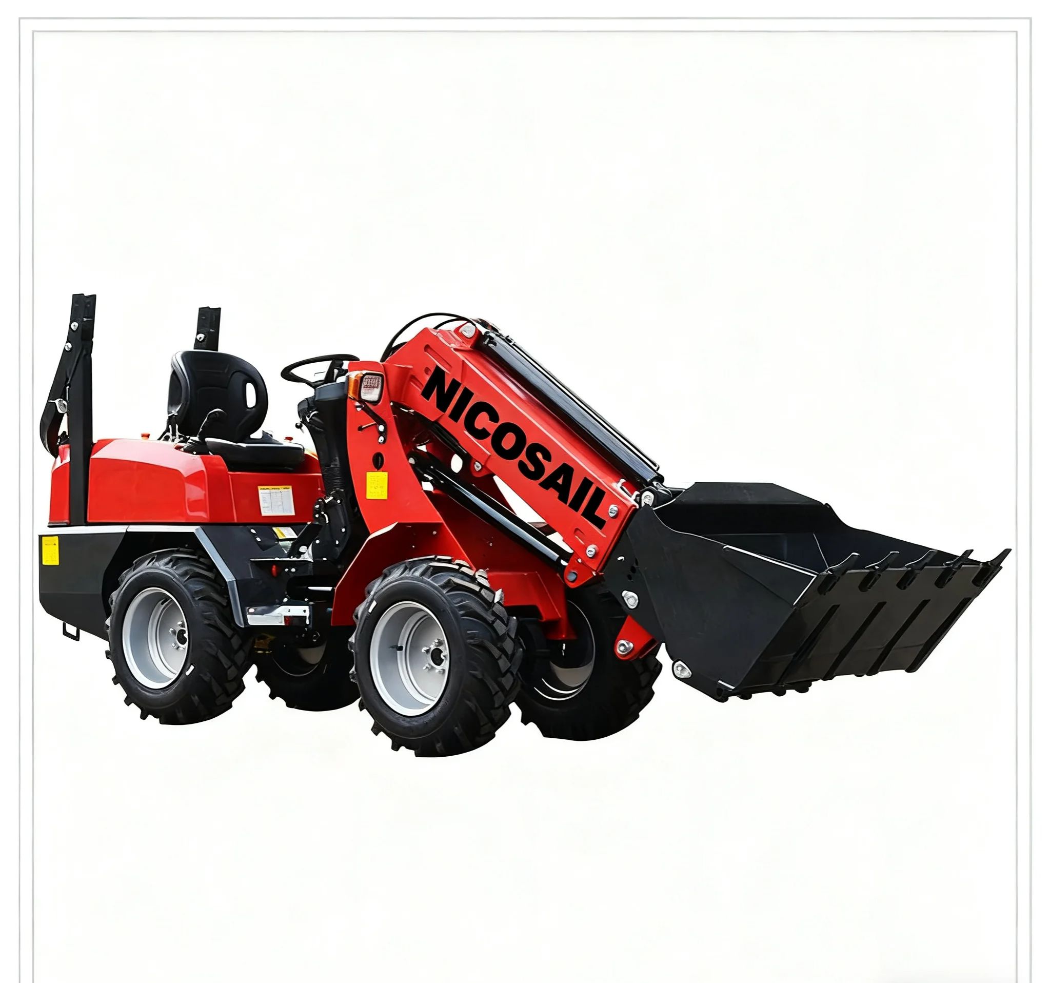 Skid Steer Loader - รถตักล้อยางขนาดเล็กแบบจีน แขนยืดไสลด์ได้ 1 ตัน 2.1 ตัน