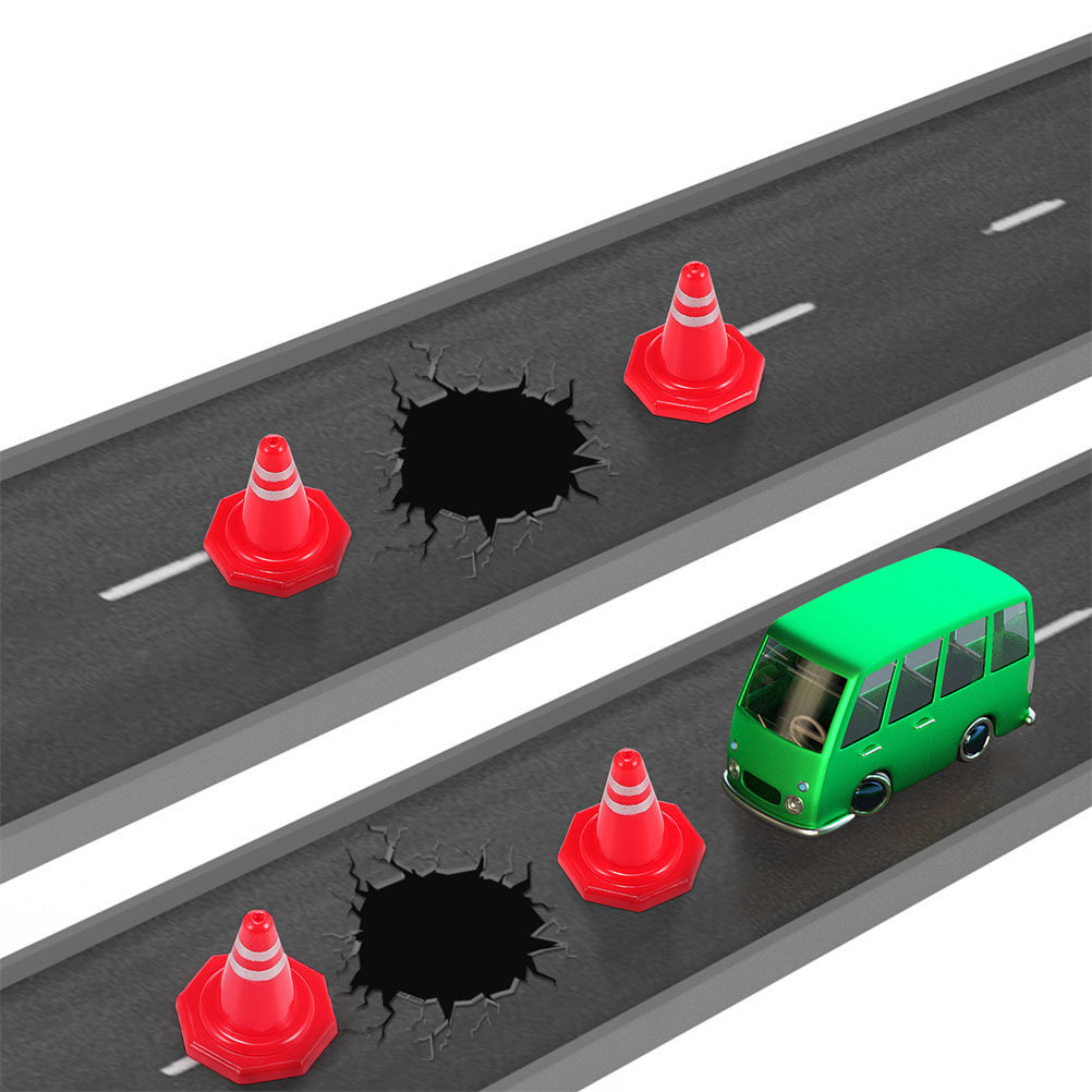 Road Traffic Cone - กรวยจราจรขนาดเล็ก 24 ชิ้น สีแดง วัสดุ PP