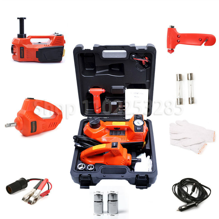 Hydraulic Floor Jack - แม่แรงยกรถยนต์ไฟฟ้าไฮดรอลิก 5 ตัน/3 ตัน 12V พร้อมปั๊มลมและไฟ