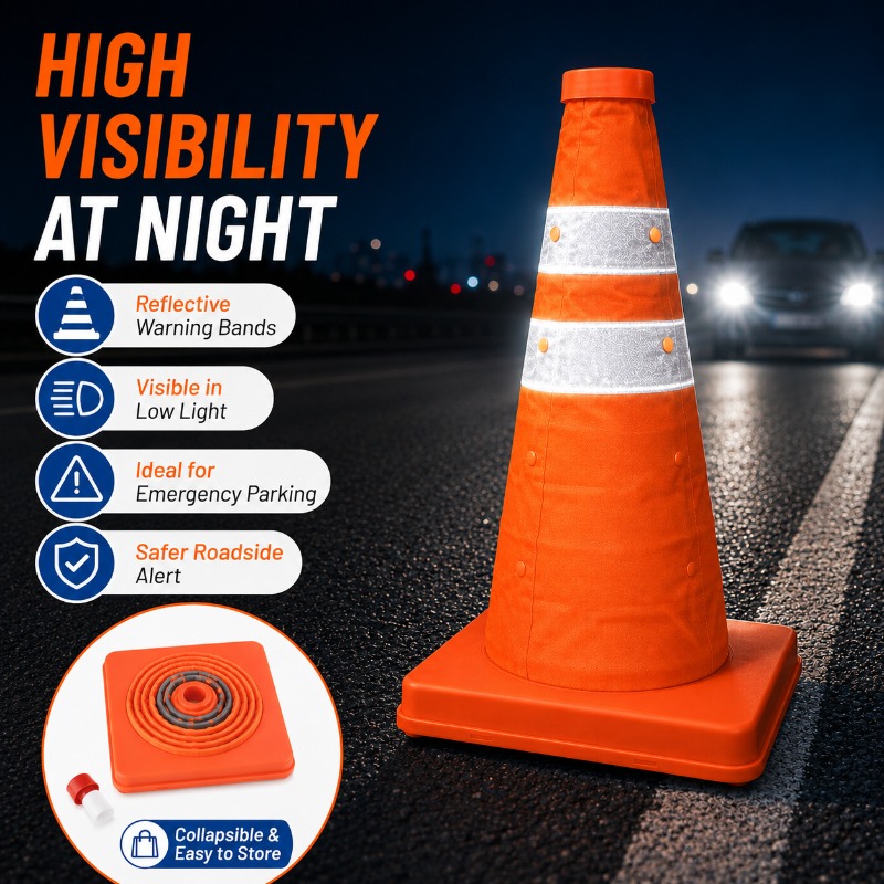 กรวยจราจรแบบพับได้แบบพกพา 30-7 - Road Traffic Cone บทวิจารณ์และราคา