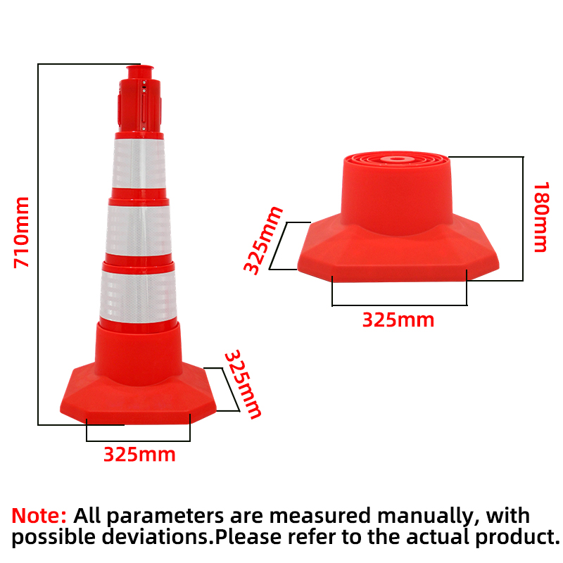 กรวยจราจรแบบพับได้ เงาสูง สะท้ - Road Traffic Cone บทวิจารณ์และราคา