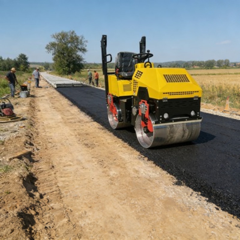 รถบดถนนแบบดรัมเดี่ยว เครื่องบด - Heavy Equipment In Construction บทวิจารณ์และราคา