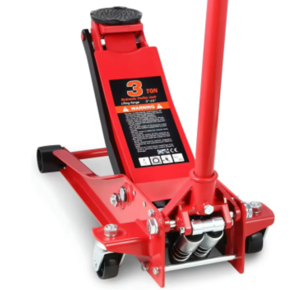 แม่แรงไฮดรอลิกสีแดง-น้ำเงิน 3  - Hydraulic Floor Jack บทวิจารณ์และราคา
