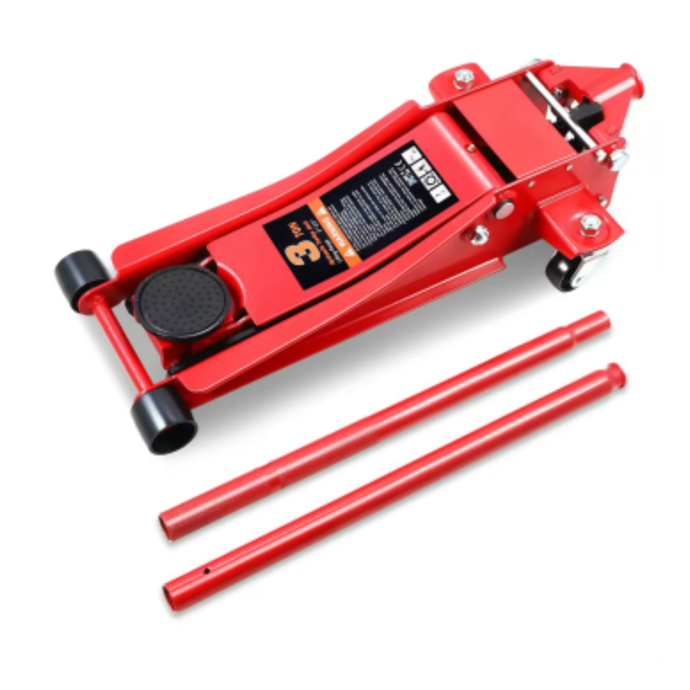 แม่แรงไฮดรอลิกสีแดง-น้ำเงิน 3  - Hydraulic Floor Jack บทวิจารณ์และราคา