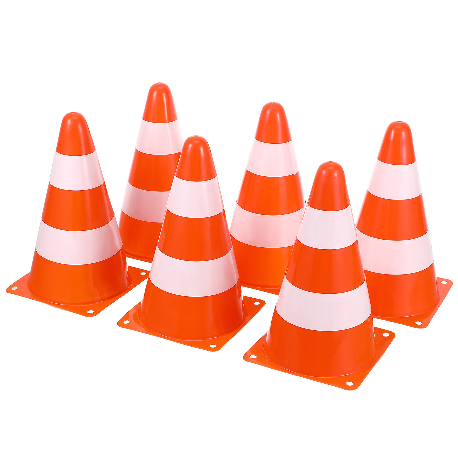 กรวยจราจร 6 ชิ้น สีสดใส สะท้อน - Road Traffic Cone บทวิจารณ์และราคา